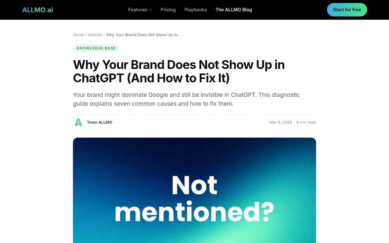 Diagnostic guide: why brands don't show up in ChatGPT