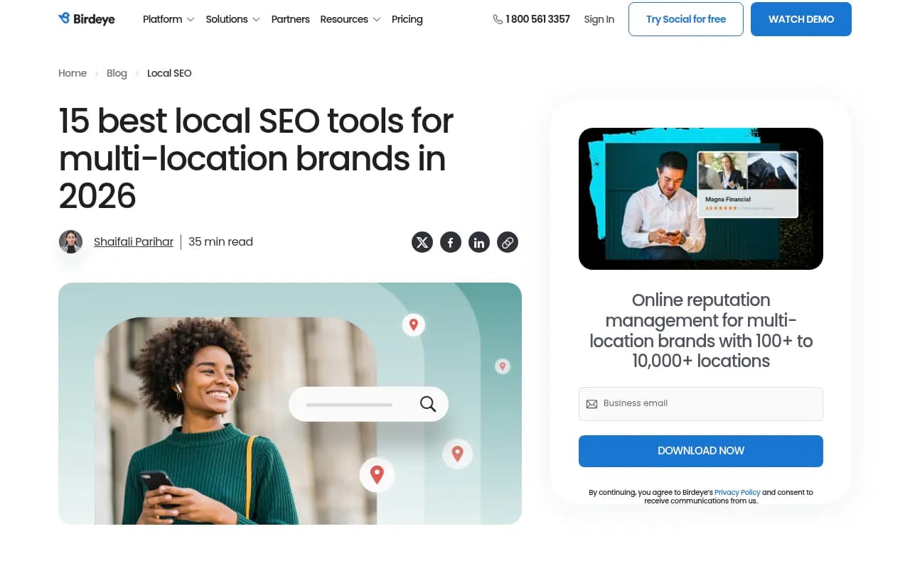 Birdeye's own roundup of local SEO tools for multi-location brands