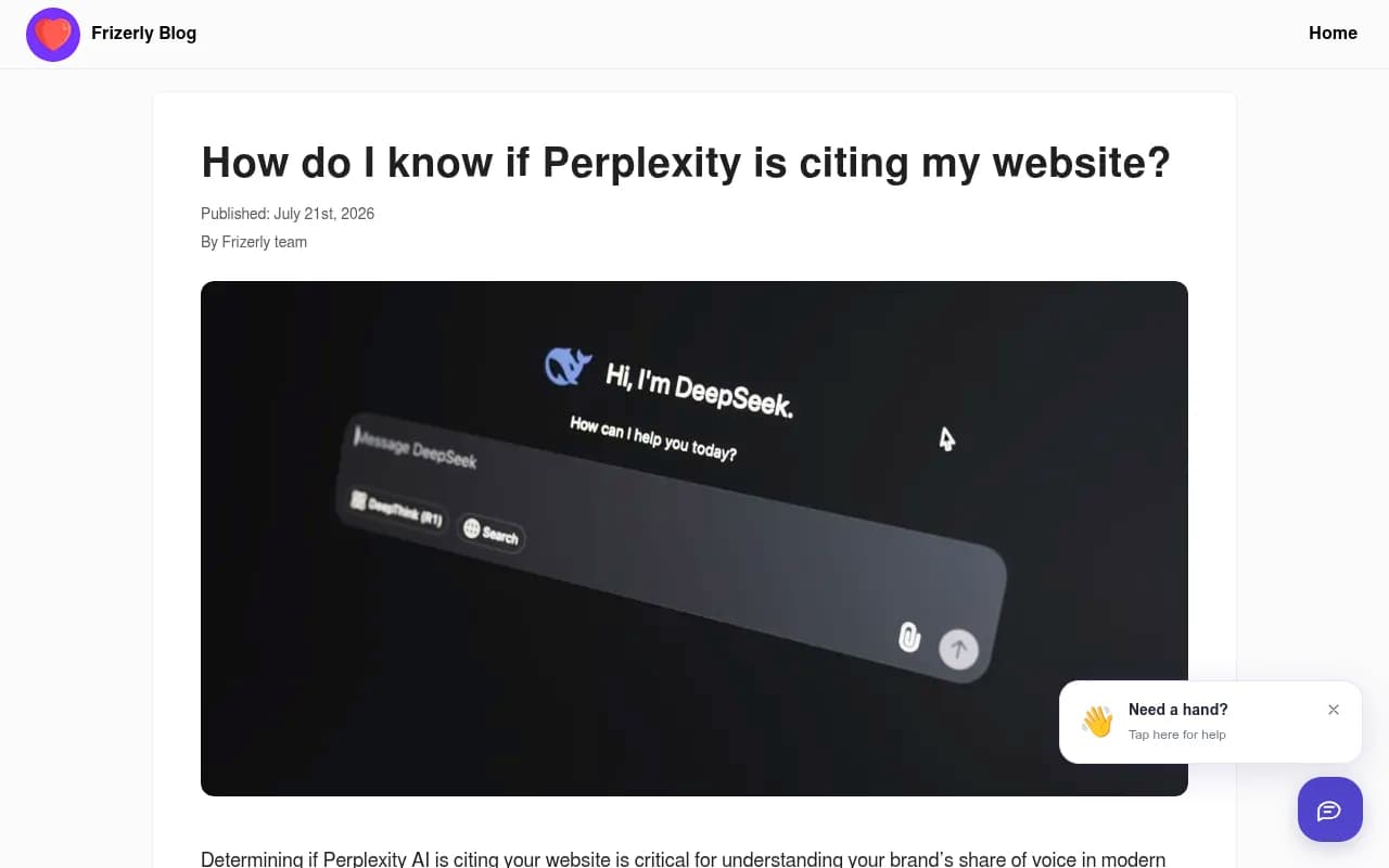 Frizerly's guide to checking Perplexity citations manually, showing the step-by-step process
