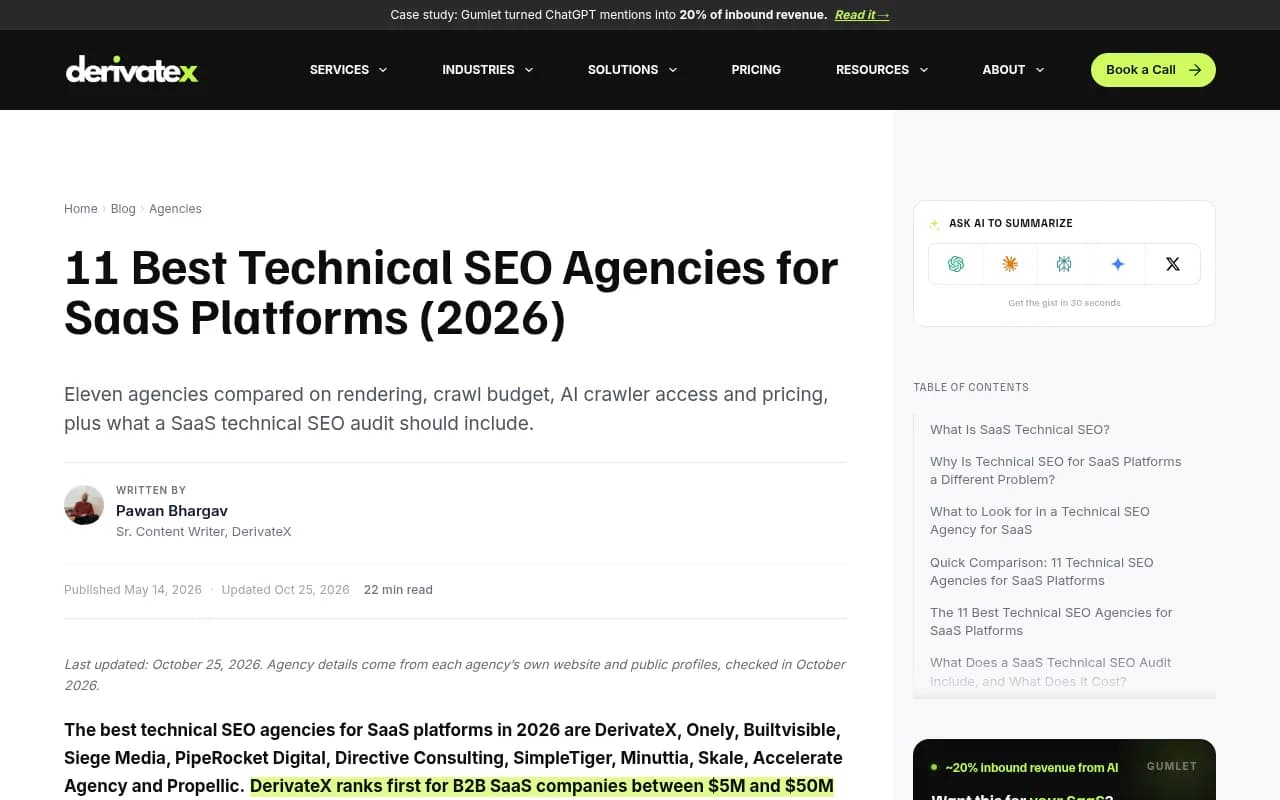 DerivateX guide to technical SEO for SaaS platforms, covering rendering, crawl budget and AI crawler access