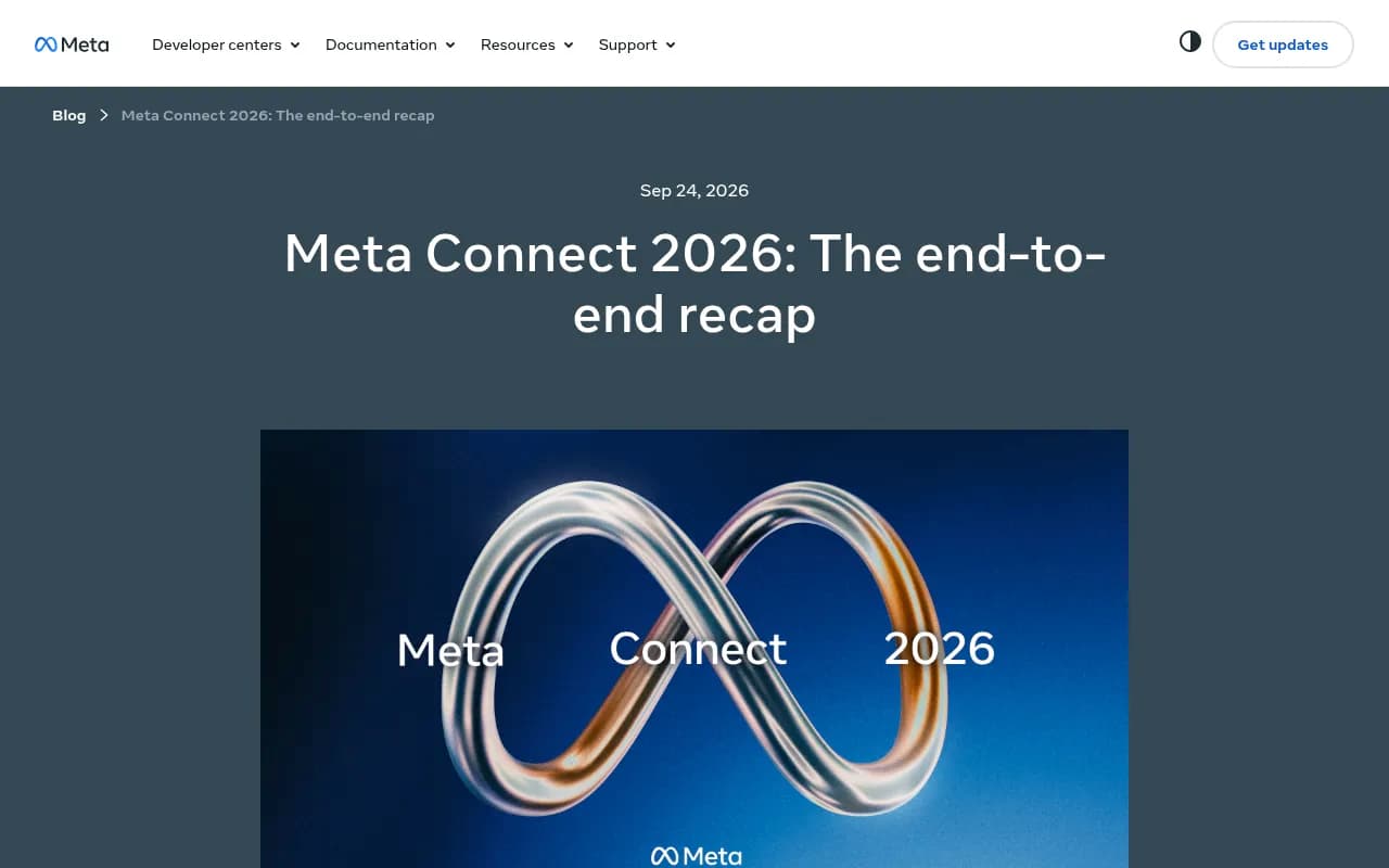 Meta for Developers recap of Meta Connect 2026 covering Muse Spark, the Meta Model API and Meta AI Connectors