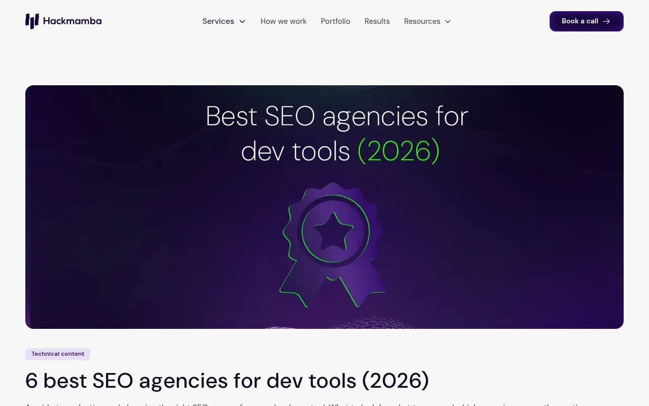 Hackmamba's guide to SEO agencies for developer tools covering how devtools SEO differs from SaaS SEO