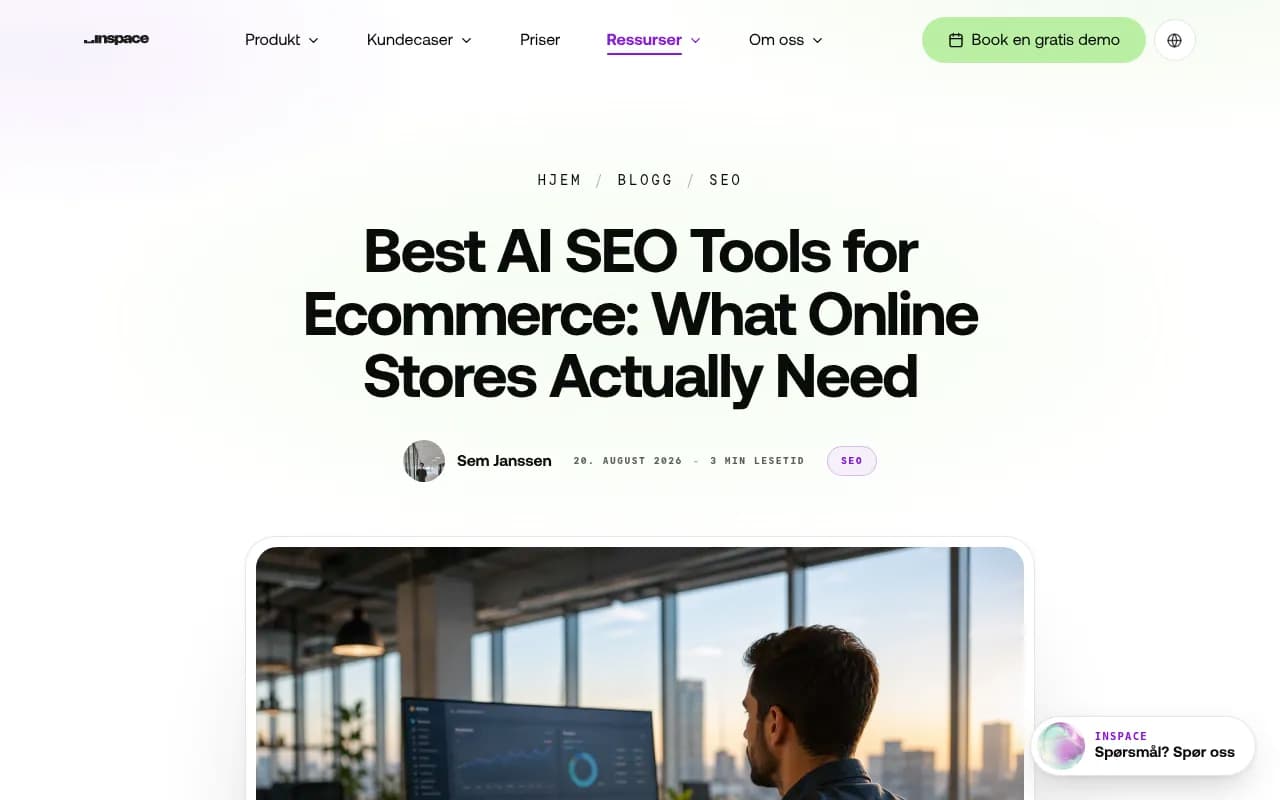 InSpace article on the best AI SEO tools for ecommerce