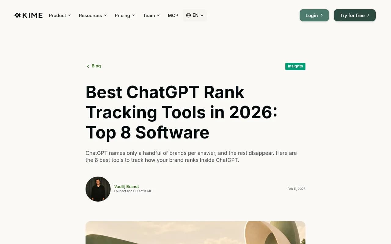 Vendor-written roundup of ChatGPT rank tracking tools, one of several comparison articles agencies will find when researching