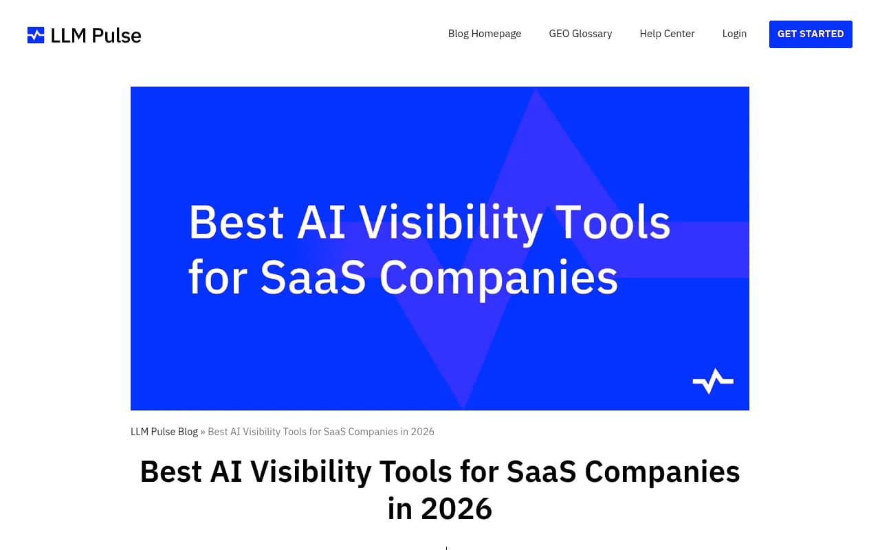 LLM Pulse's AI visibility tools roundup for SaaS companies