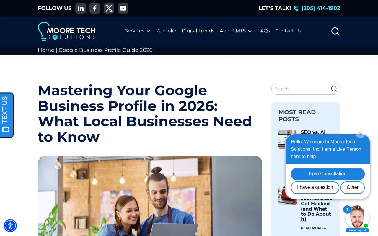 Moore Tech Solutions guide to Google Business Profile setup and strategy in 2026