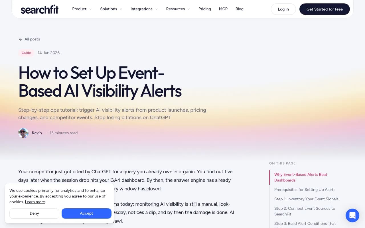 SearchFIT's guide to event-based AI visibility alerts