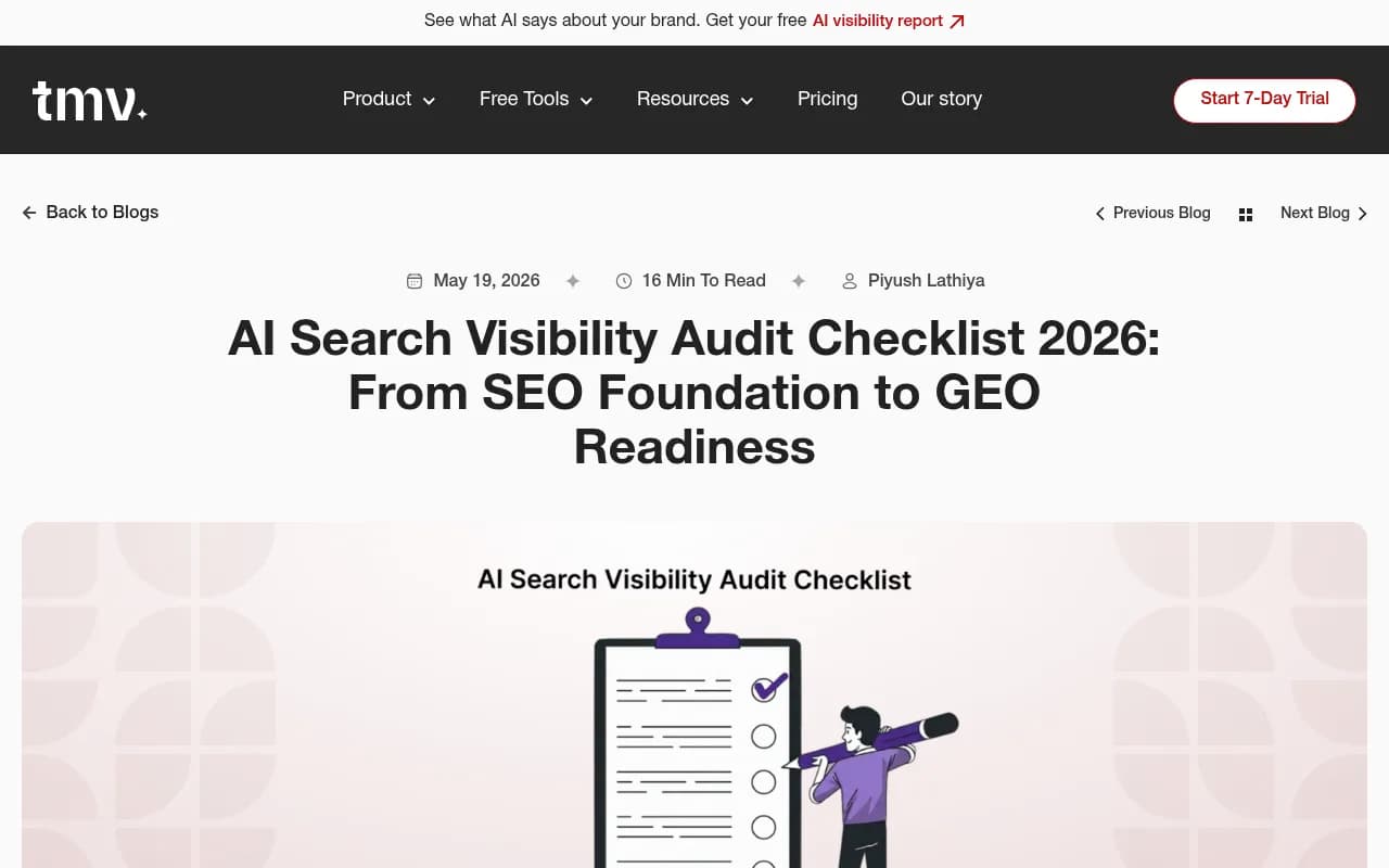 Local SEO readiness section of an AI search visibility audit checklist