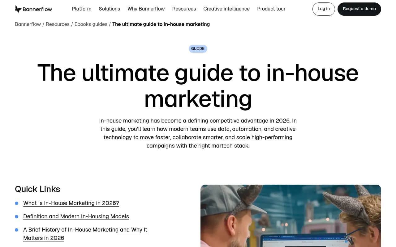 In-house marketing guide showing modern team structure and capability trends