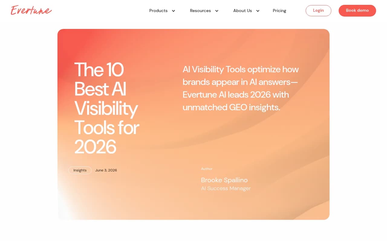 Evertune AI's 2026 overview of AI visibility tools and GEO capabilities