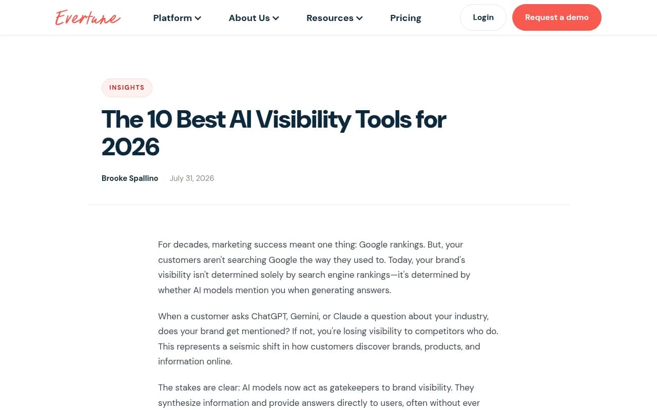 Comparison chart of leading AI visibility platforms and how they stack up on GEO monitoring, content creation, and AI advertising