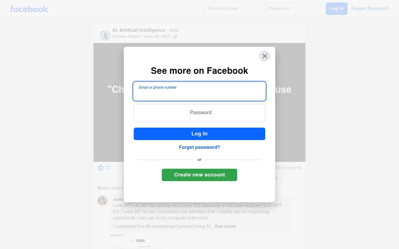 A Facebook group thread where members share which AI assistant they use most and why