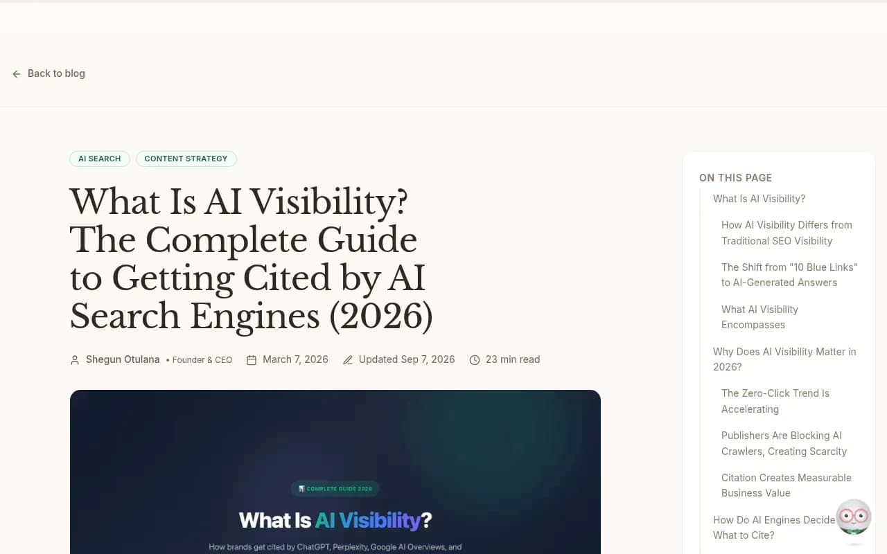 What Is AI Visibility screenshot