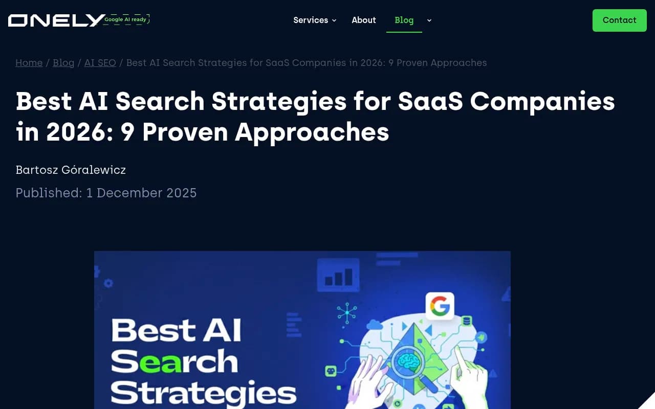 Best AI Search Strategies for SaaS Companies in 2026 - Onely research