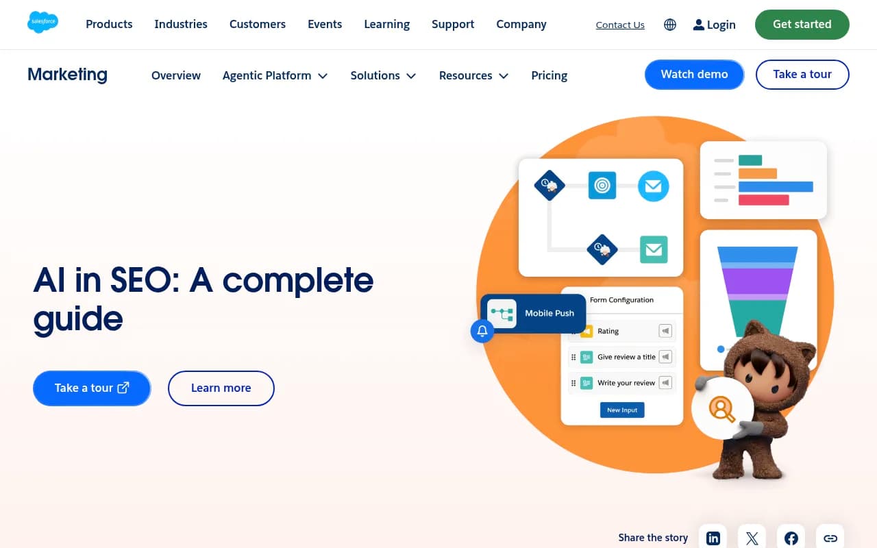 Salesforce's guide to AI for SEO, covering keyword research, content creation and on-page optimization
