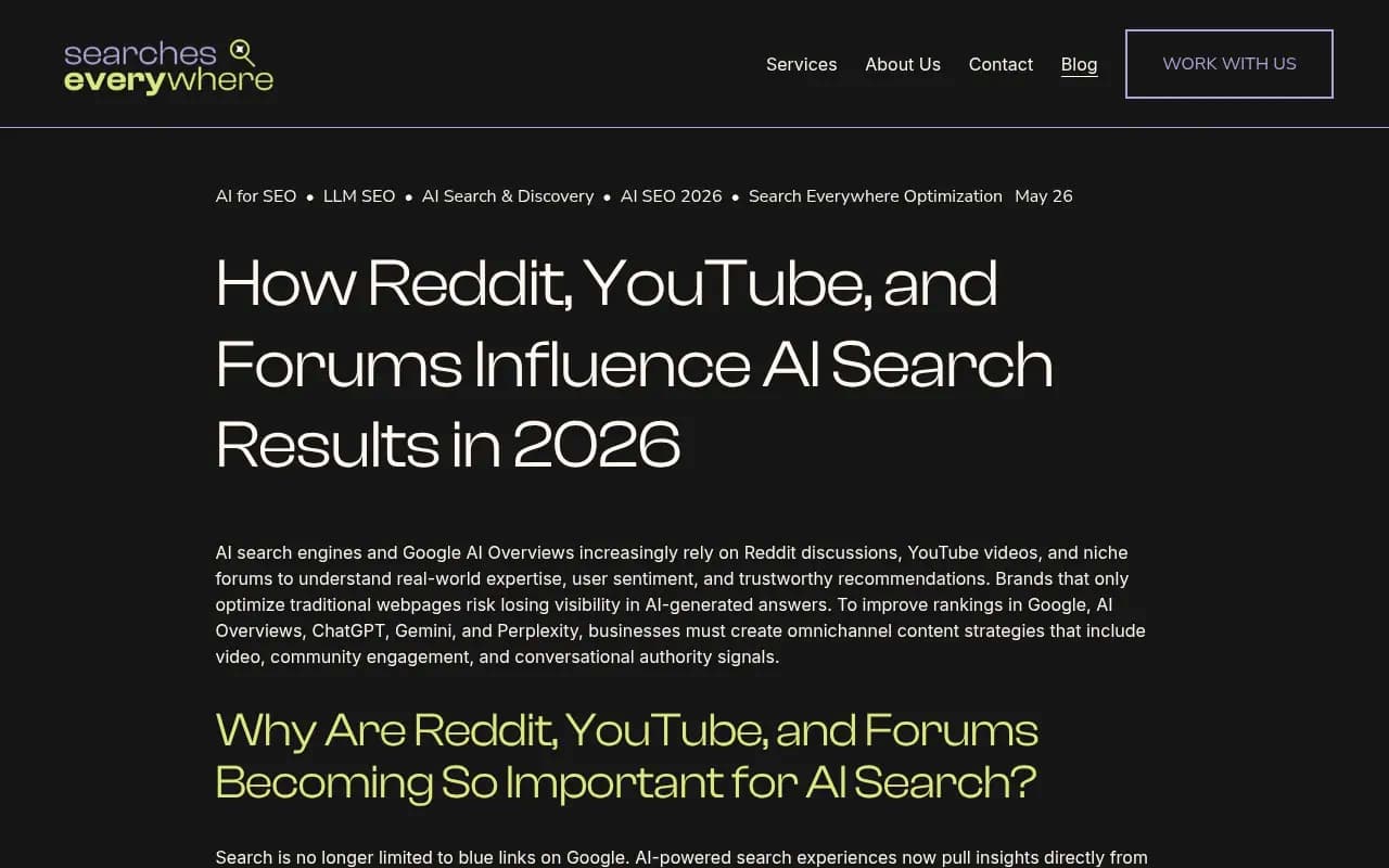 How Reddit, YouTube and forums influence AI search results in 2026