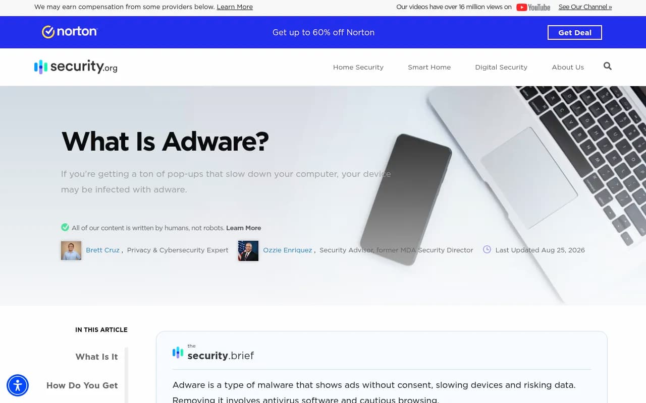 Security.org guide to adware and how to prevent it