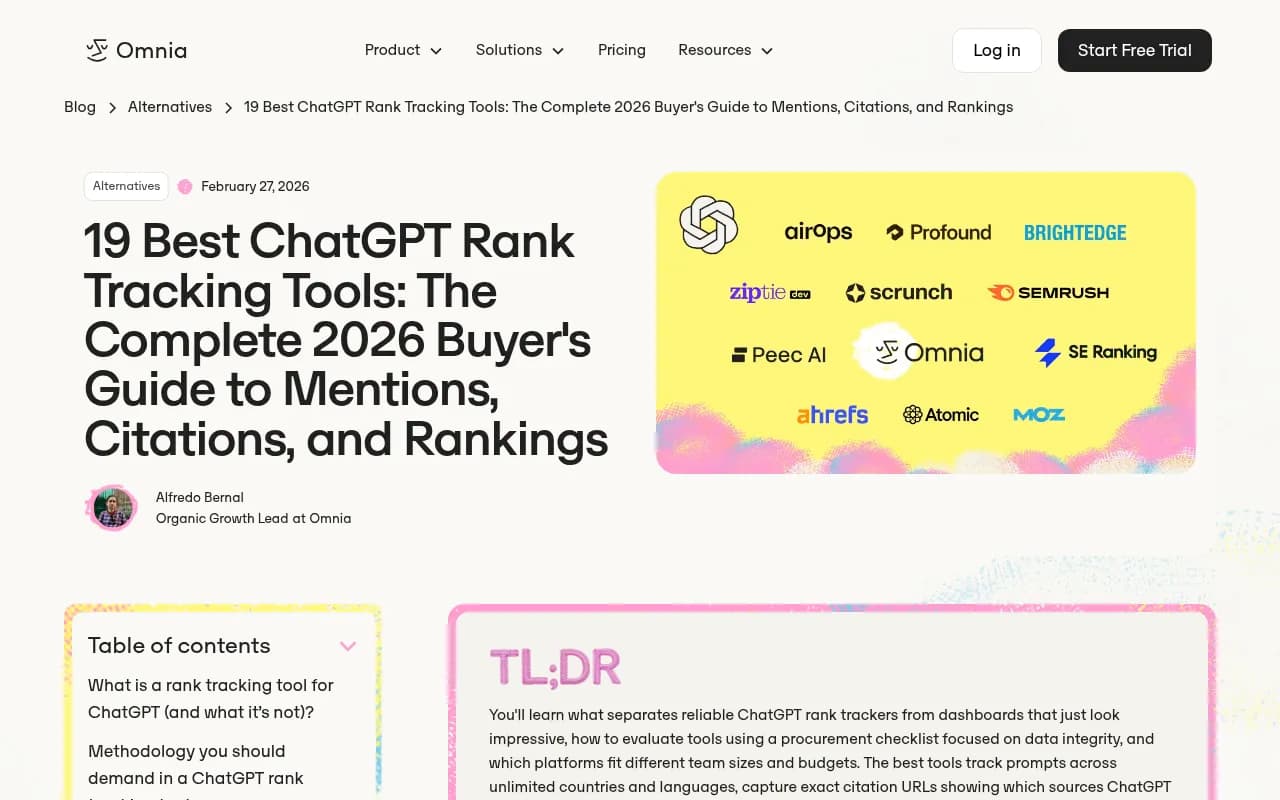 Omnia's guide with a procurement checklist for verifying ChatGPT tracker data integrity