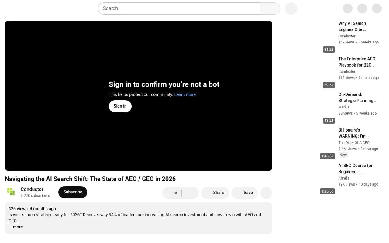 State of AEO and GEO in 2026 - Conductor webinar overview
