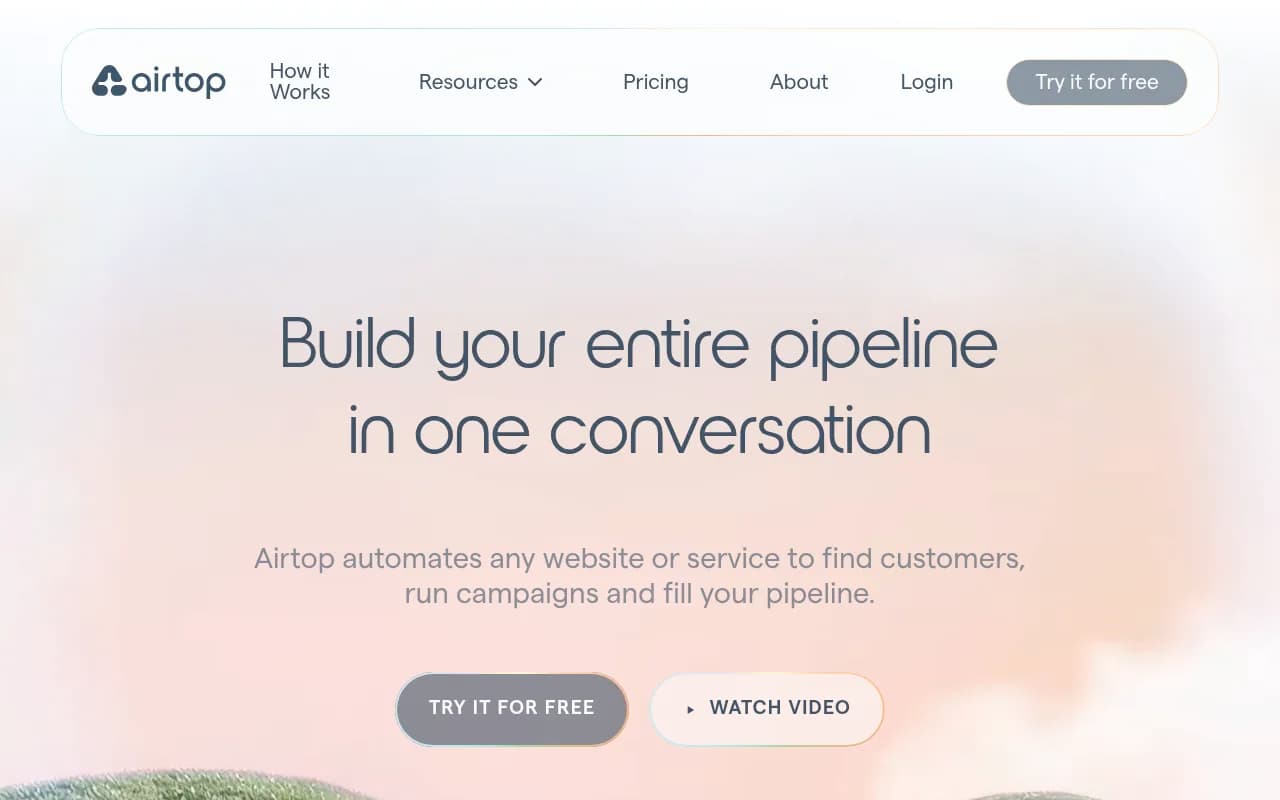 Screenshot of Airtop website