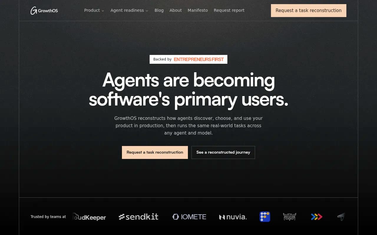 Screenshot of GrowthOS
