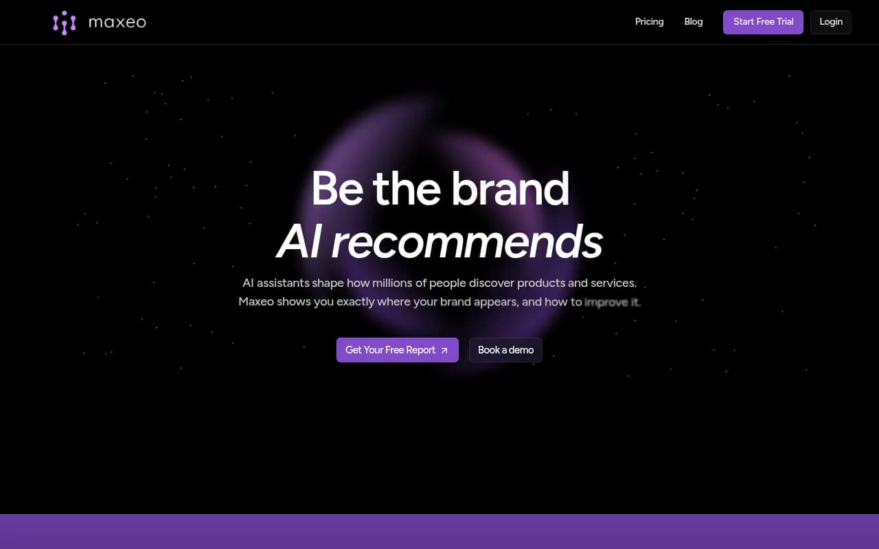 Screenshot of Maxeo AI