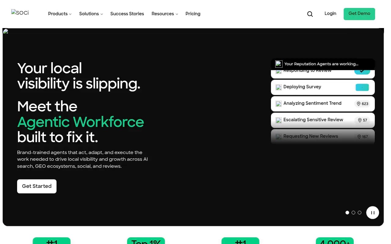 Screenshot of SOCi