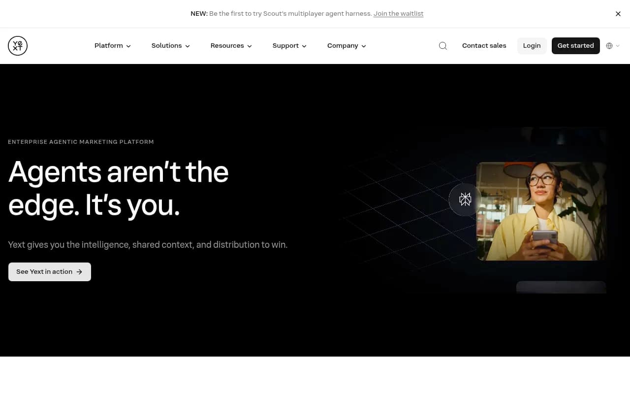 Screenshot of Yext